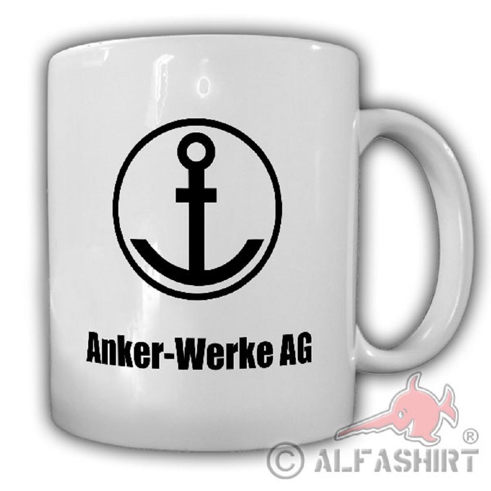 Anker Werke AG Logo Fahrrad Motorrad Nähmaschinen Bielefeld Fan - Tasse #19412