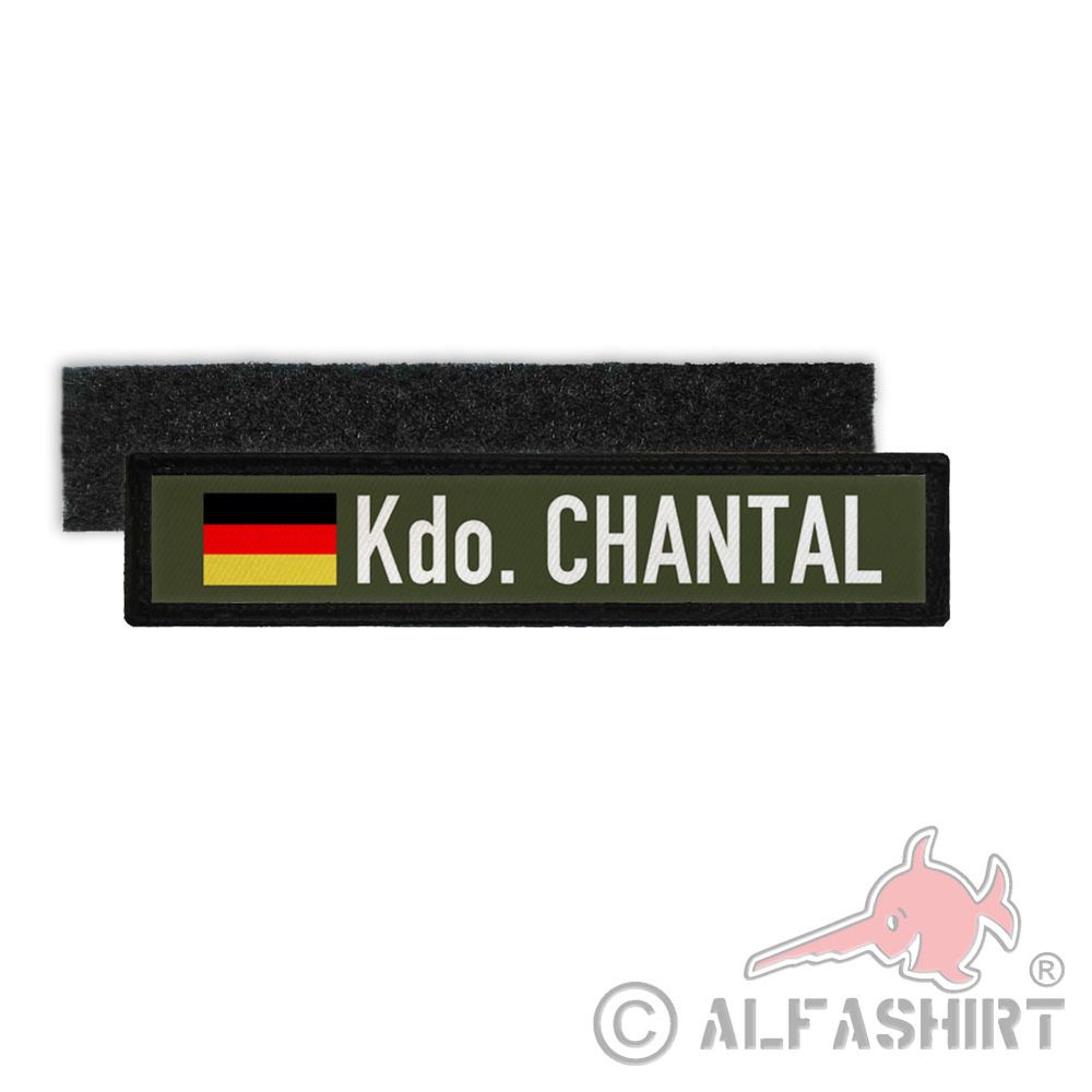 Patch Namensschild Kommando Chantal Kdo Bundeswehr Humor Fun Spaß Mädchen #30033