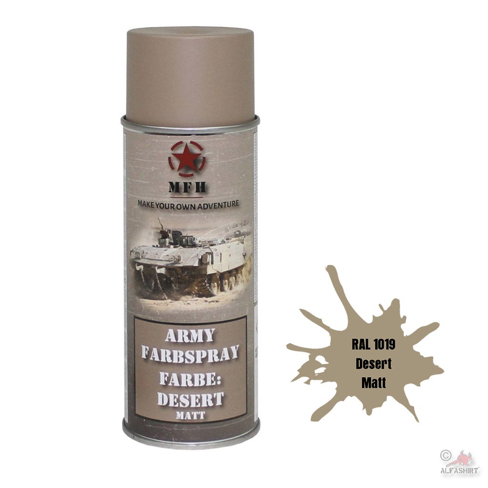 Army Farbspray RAL 1019 Desert Matt Graubeige Militär Restaurieren Farbe#31725