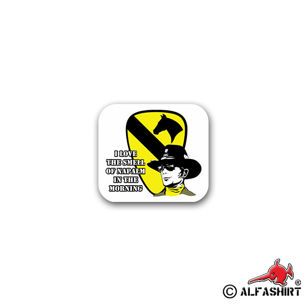 Sticker I love the smell of napalm in the morning US Army 8x7cm # A2311
