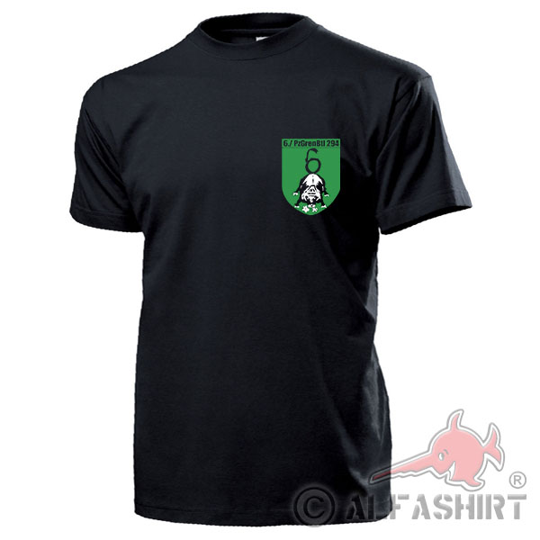 6 PzGrenBtl 294 Chest Print Tank Grenadier Battalion Unit - T Shirt # 17755