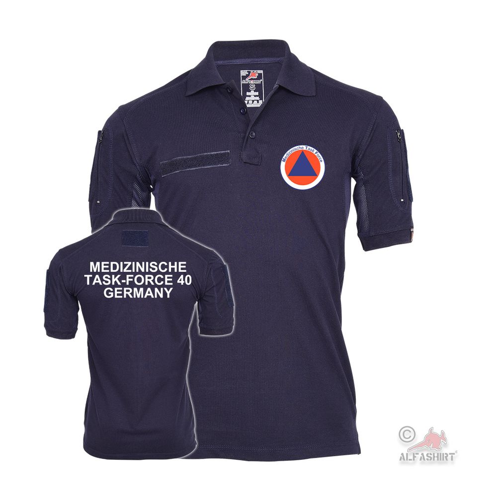 Tactical Polo-Shirt Medical Tasks Force 40 Bundeswehr Hilfswerk Hilfskräfte #40488