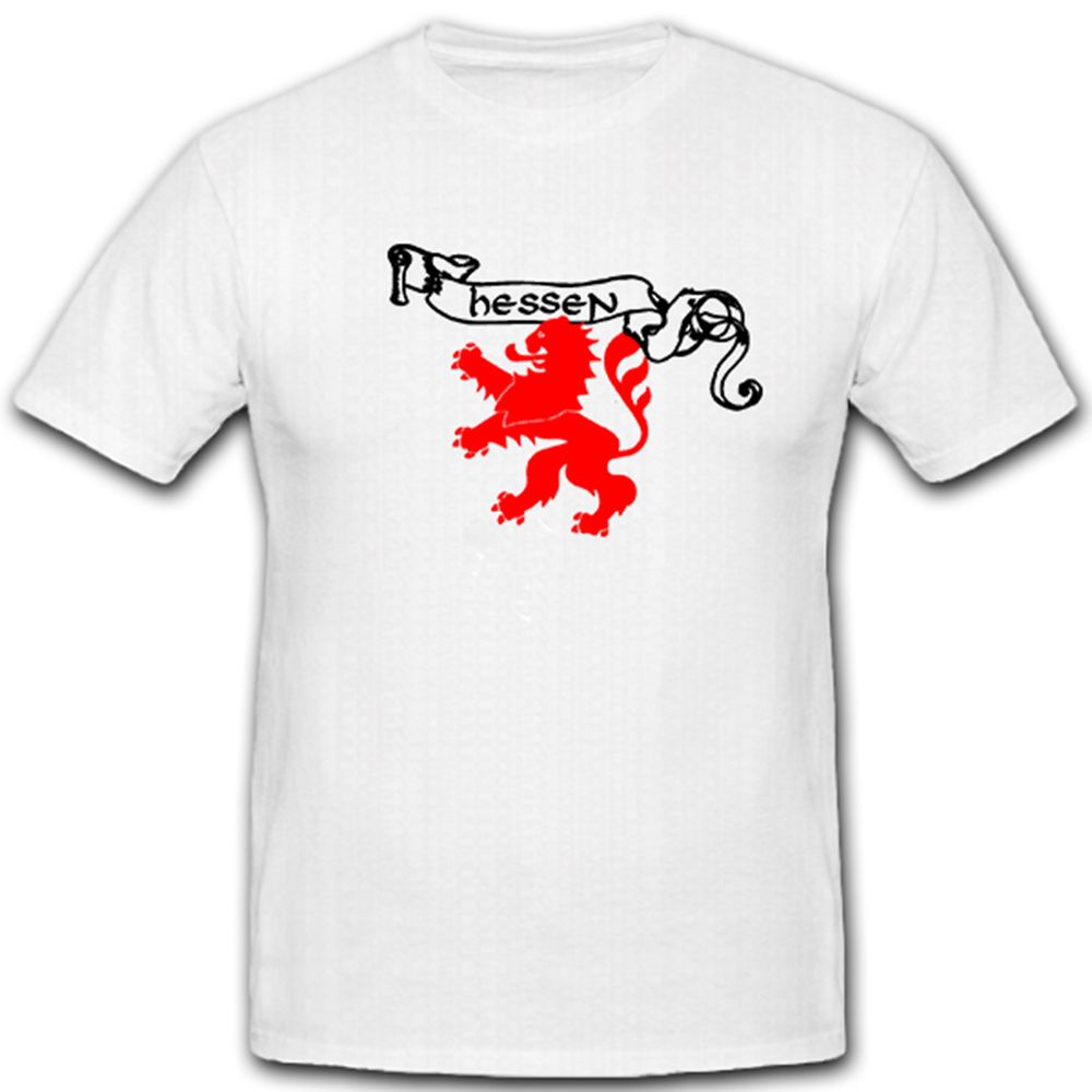 Hessen Banner Löwe Stadtwappen Heimat Deutschland Brd - T Shirt #5194
