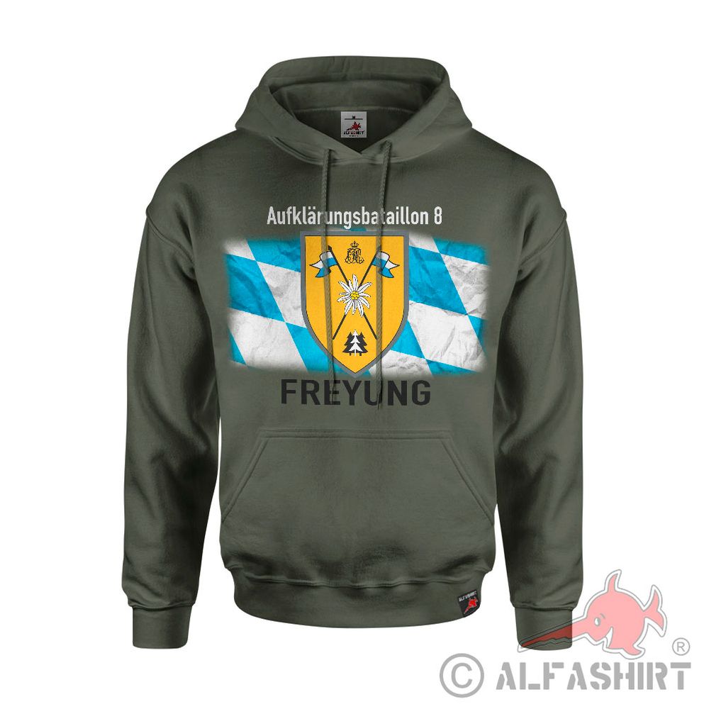 Hoodie AufklBtl 8 Freyung Reconnaissance Battalion Bundeswehr Hooded #44165