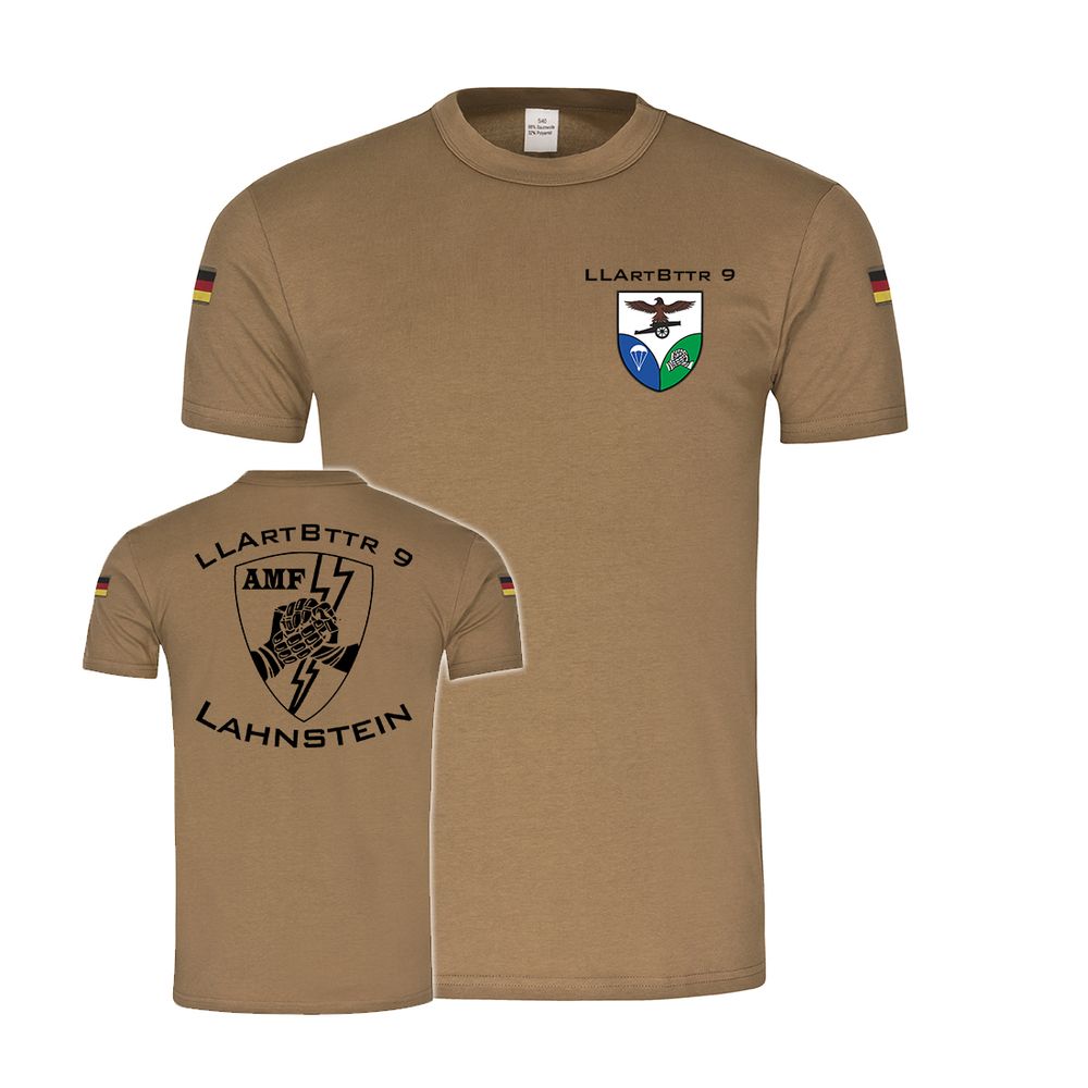 BW Tropen LLArtBttr 9 Luftlande artillery battery 9 AMF coat of arms T-shirt # 32714
