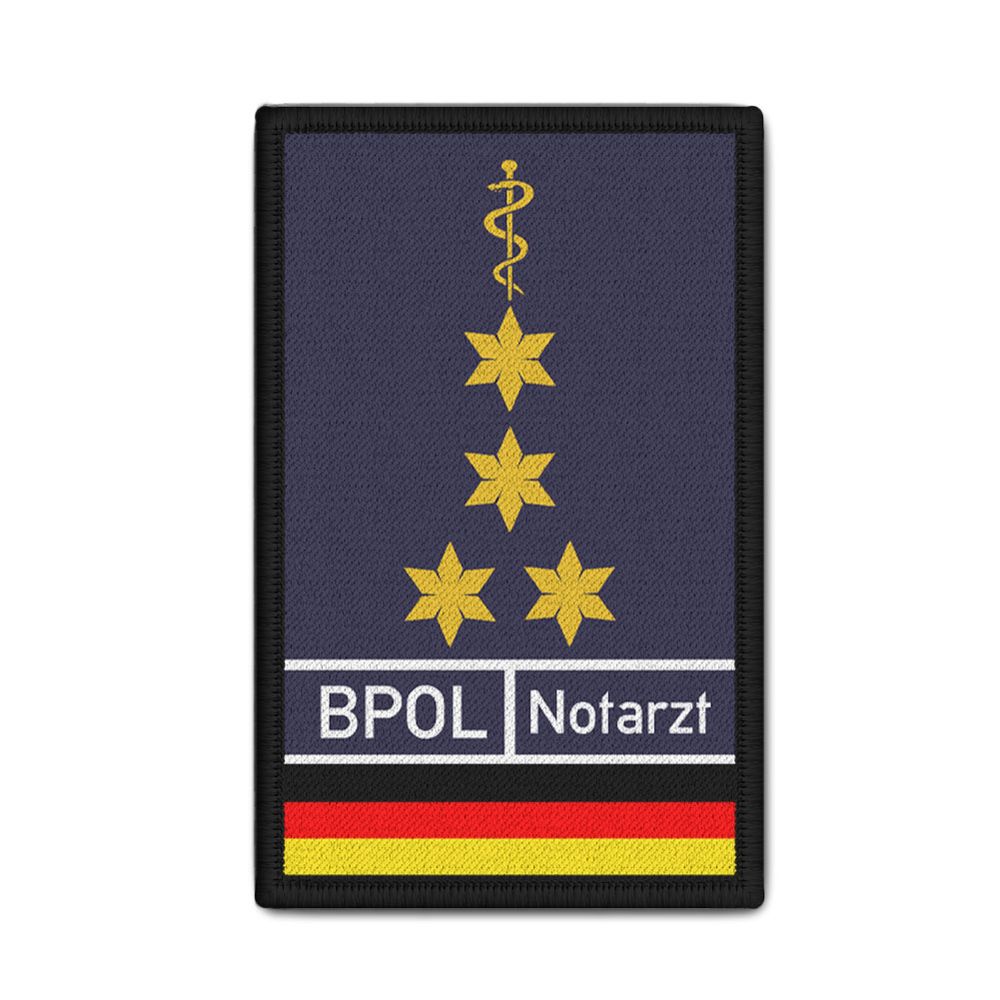 Patch 9,8x6cm Notarzt Polizei BPOL #K03828