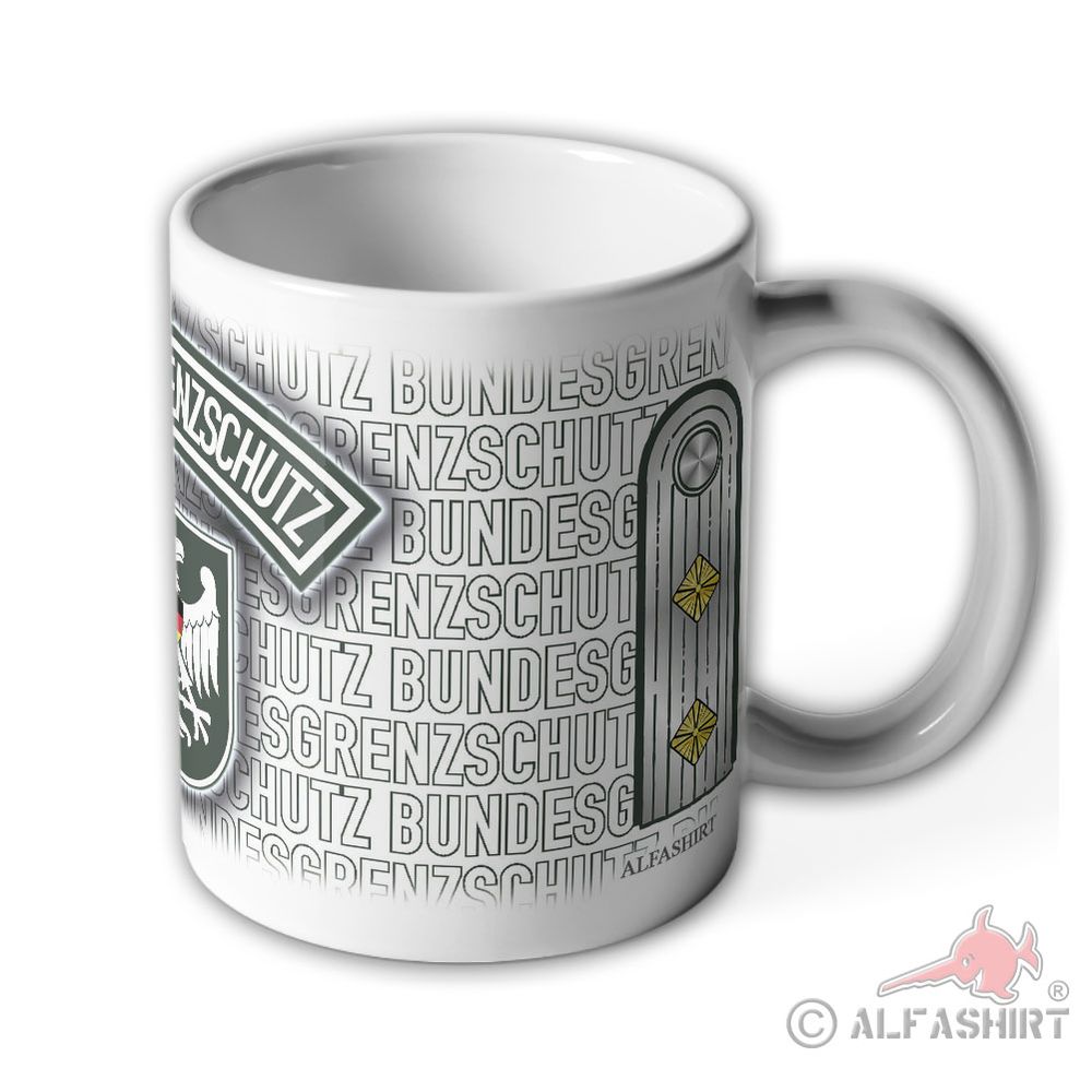 Tasse Hauptmann BGS Bundesgrenzschutz Kapitänleutnant Wappen Abzeichen #23688