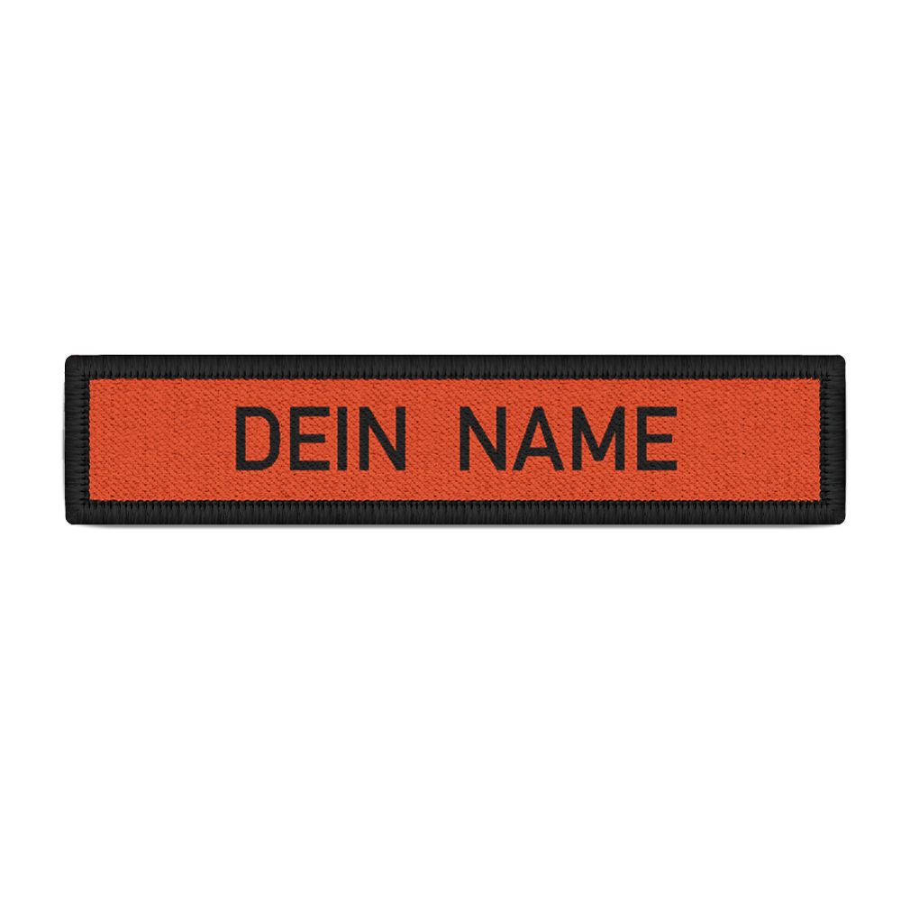 Name Tag Patch Name Signal Orange Personalized Construction # 32631