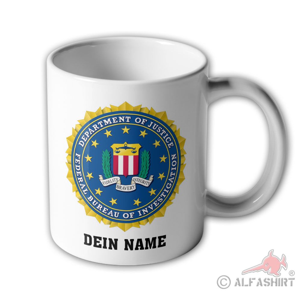 Tasse personalisiert Name FBI Federal Bureau of Investigation USA #43752