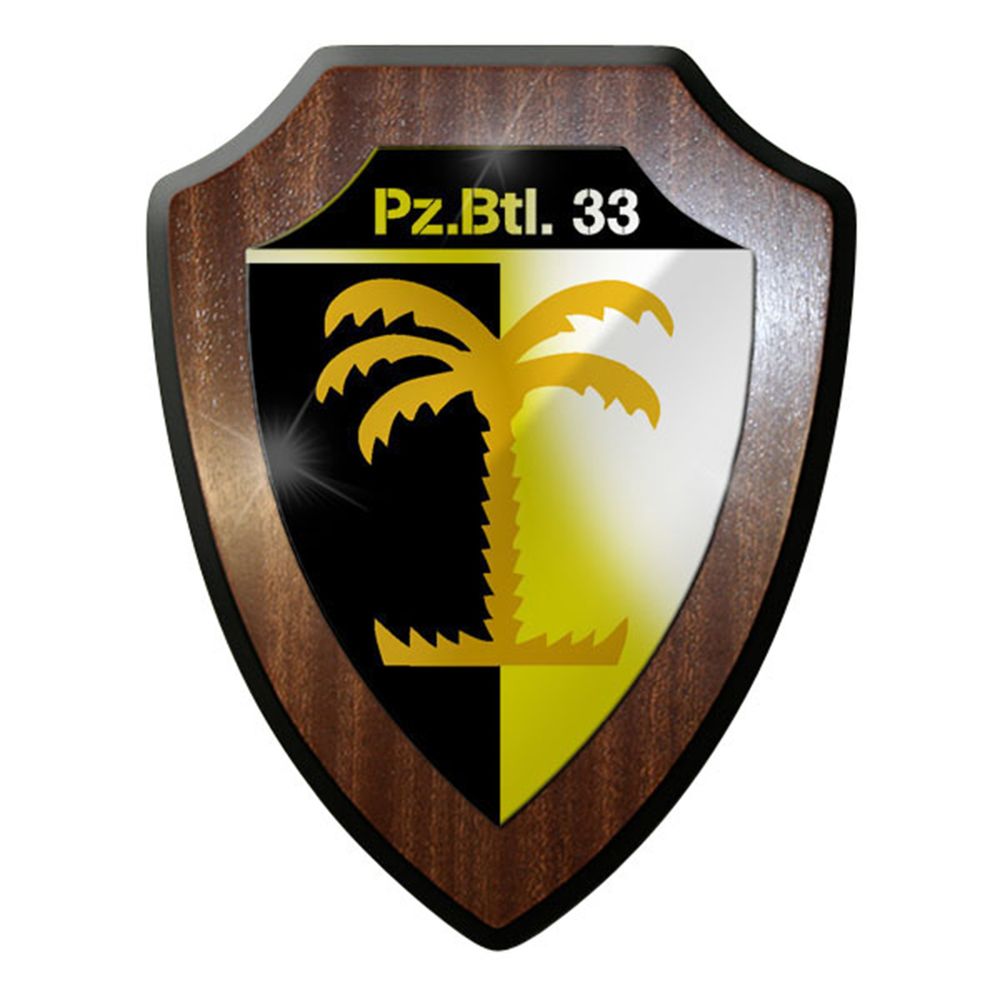 Wappenschild / Wandschild / Wappen - PzBtl 33 Panzerbataillon Panzer #8419