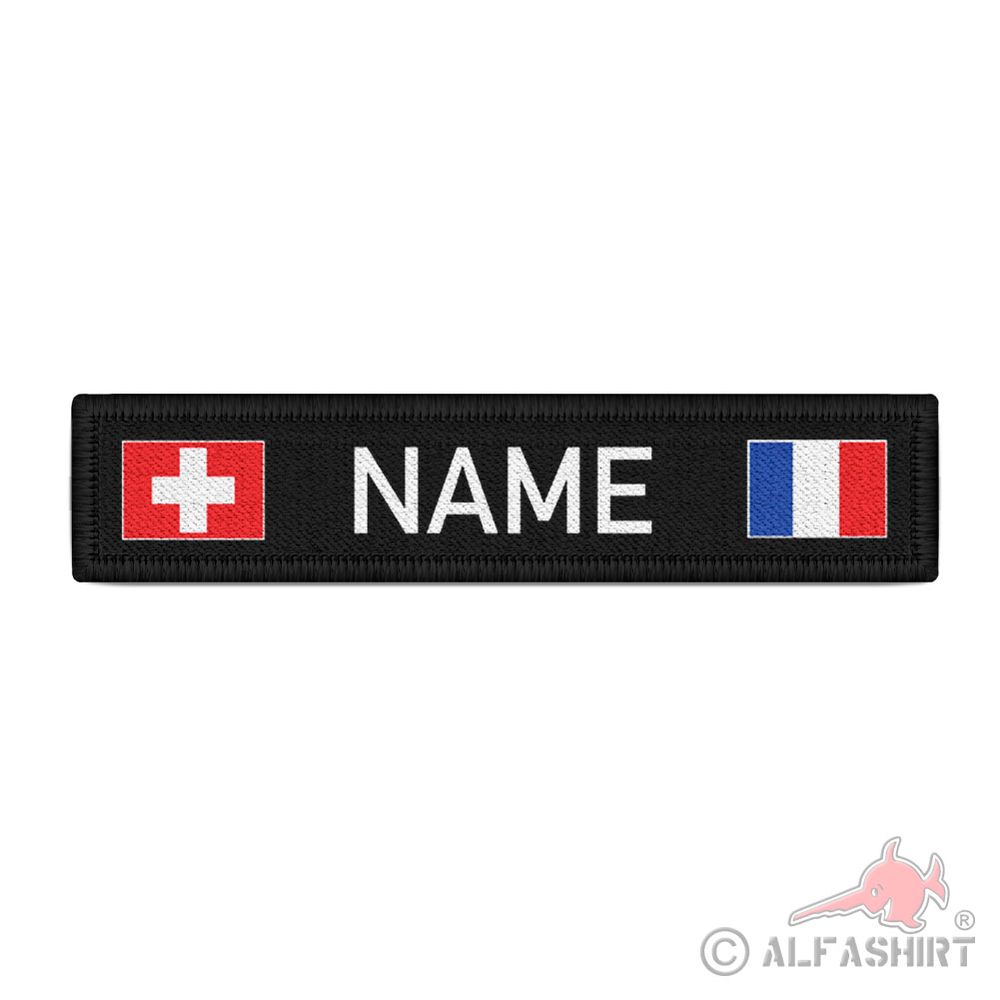 Namensschild Schweiz Frankreich personalisiert Patch Namen Text #40138