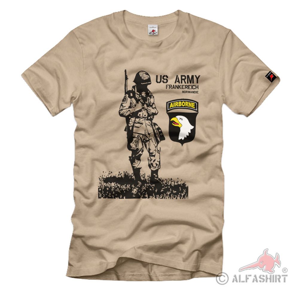 US Normandie US Army Armee Airborne Normandie Frankreich Willys - T Shirt #38440