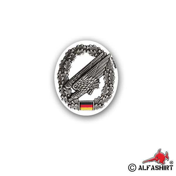 Sticker paratrooper beret badge BW Reservist 7x6cm A1101