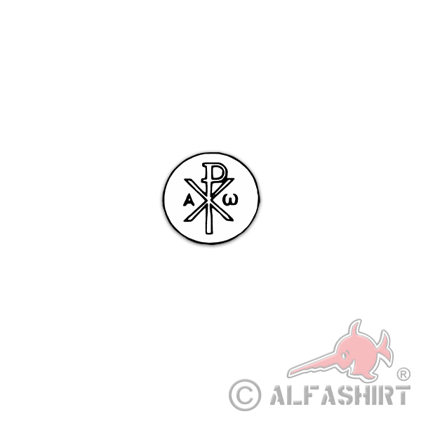 Sticker Christ Monogram Chi-Rho Constantine Cross 7x7cm A3344