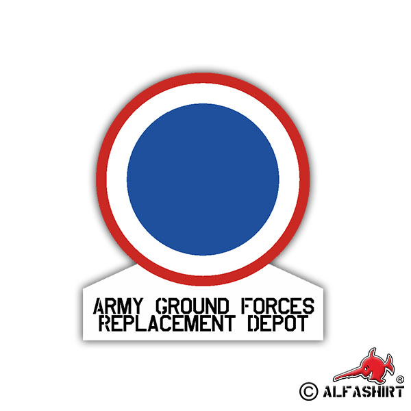 Sticker Army Ground Forces Replacement Depot US Army 7x6cm A1094