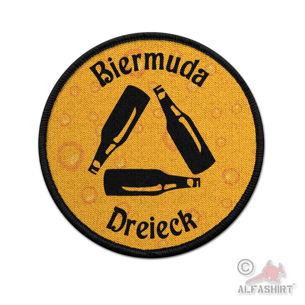 Patch 7,5cm Biermuda Dreieck Saufen Trinken Bier Beer Feiern Karibik #45792