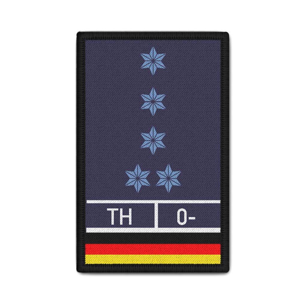 Rank Patch PHM Polizei Dienstgrad Abzeichen Thürigen 9,8x6cm #33876