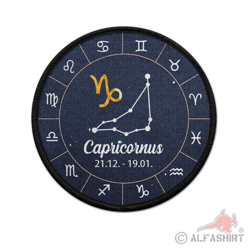 Patch 9cm Sternzeichen zodiac signs Steinbock Capricornus Capricorn #42985