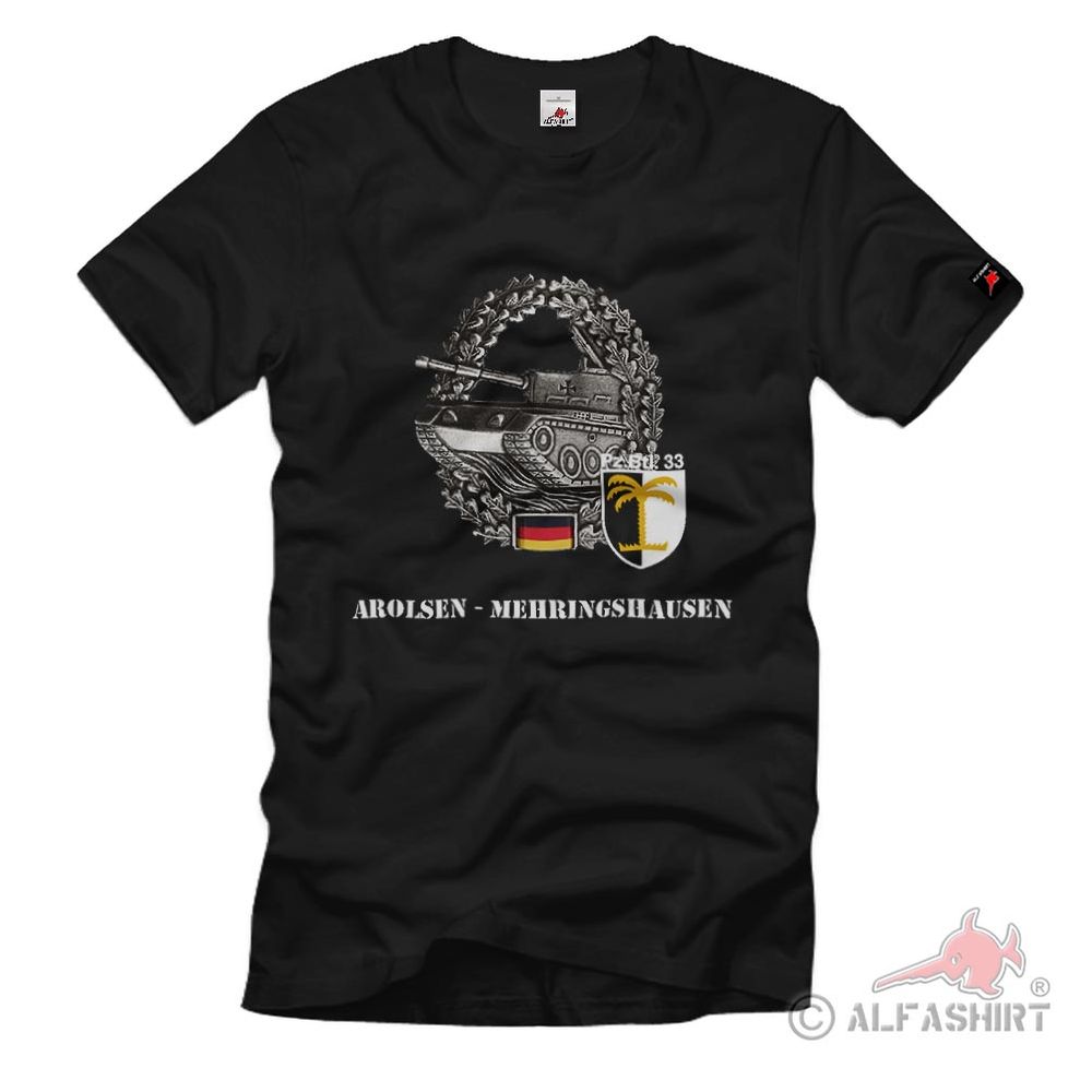 Pz Btl 33 Arolsen Mehringhausen Einheit Kassel Bundeswehr BW - T Shirt #38302