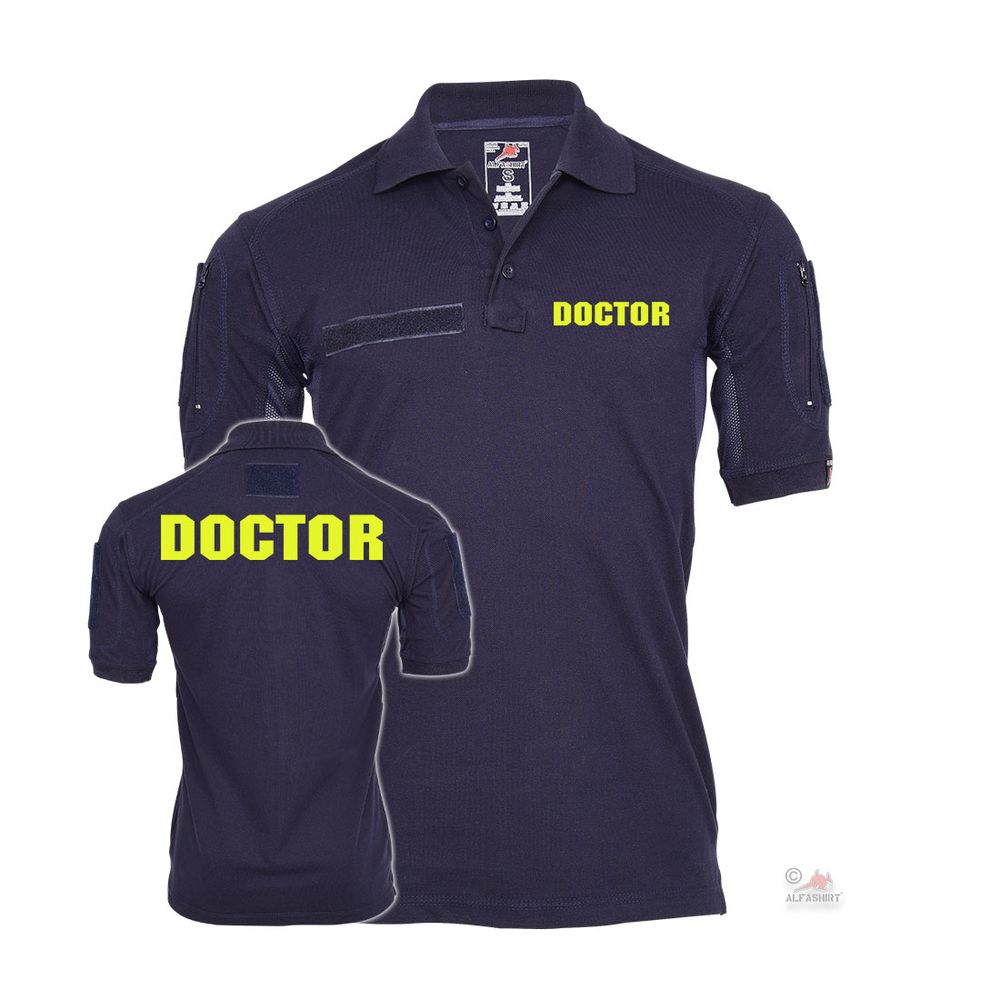 Tactical Poloshirt Doctor Arzt Doktor Feuerwehr Einsatz Lebensretter #32087