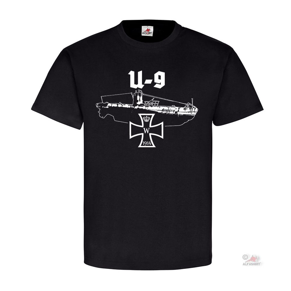 U9 Boat Navy Kiel 1 Flotilla EK Tower Crest T-Shirt # 19519