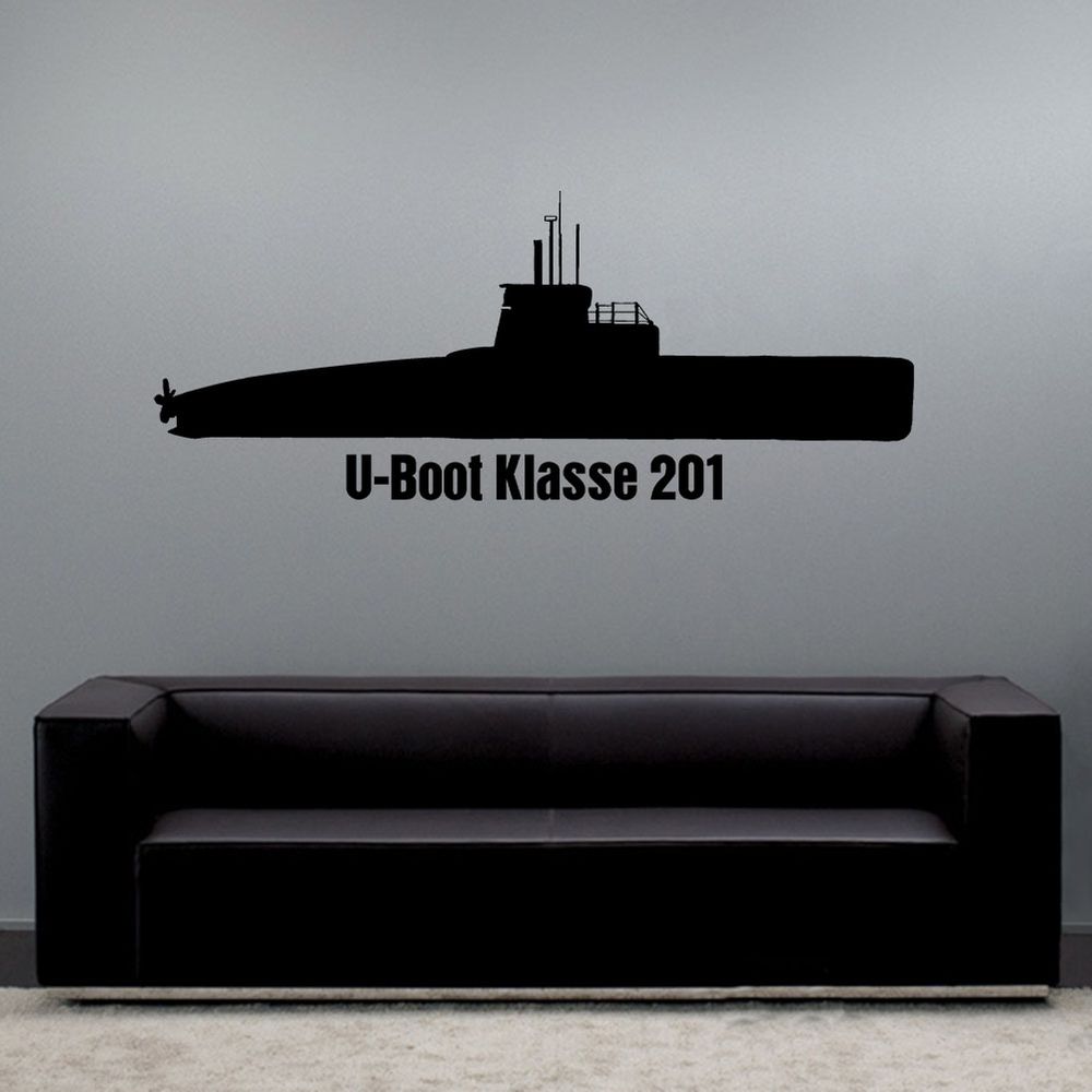 Wandtattoo U-Boot Klasse 201 U1-Klasse Bundesmarine Bekämpfung #A6228
