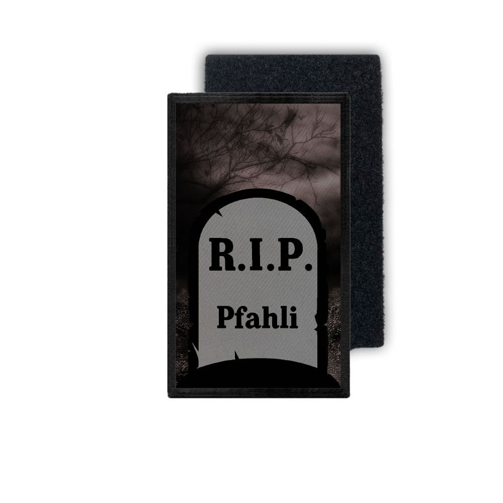 Rank Patch Grave RIP Grabstein Friedhof Tod Andenken Hinterlassene 9,8x6cm#32870