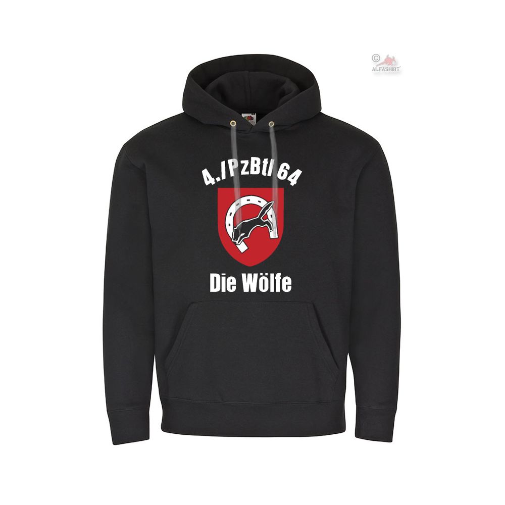 Hoodie 4 PzBtl 64 Wolfhagen the Wolves Panzer Battalion Bundeswehr Company#40853