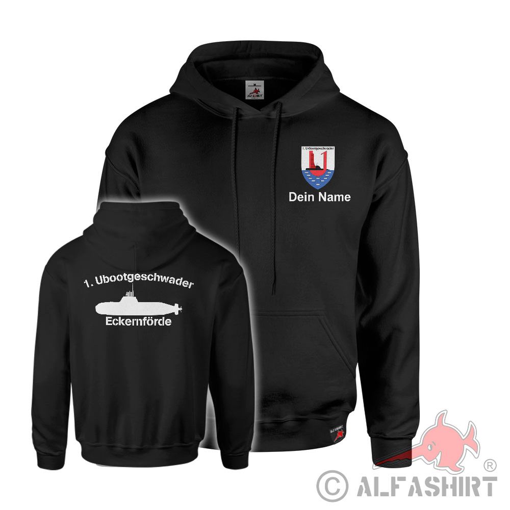 Hoodie Personalisiert 1 Ubootgeschwader Eckernförde 212A Bundeswehr #42253