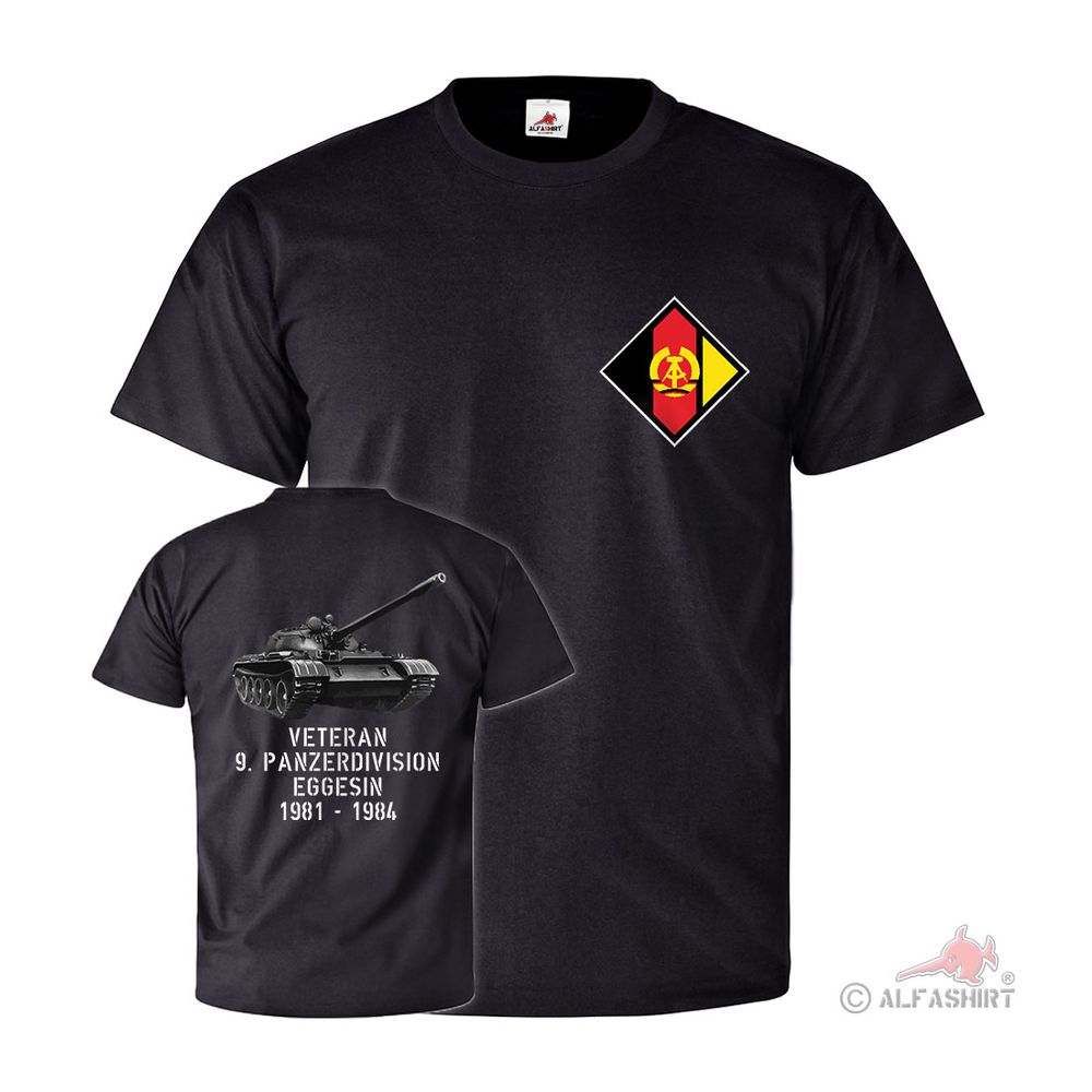 NVA T55 Veteran Nationale Volks Armee Panzer 9 Panzerdivision - T Shirt #26708