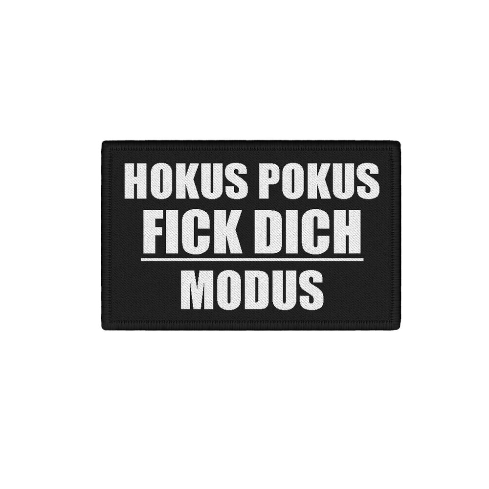 Patch Hokus Pokus Fick dich Modus Laune Stimmung Motto Zitat 7,5x4,5cm #34243