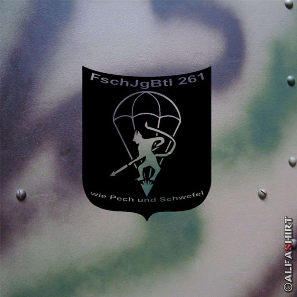 Sticker FschJgBtl 261 Paratrooper battalion Lebach 16x20cm # A230