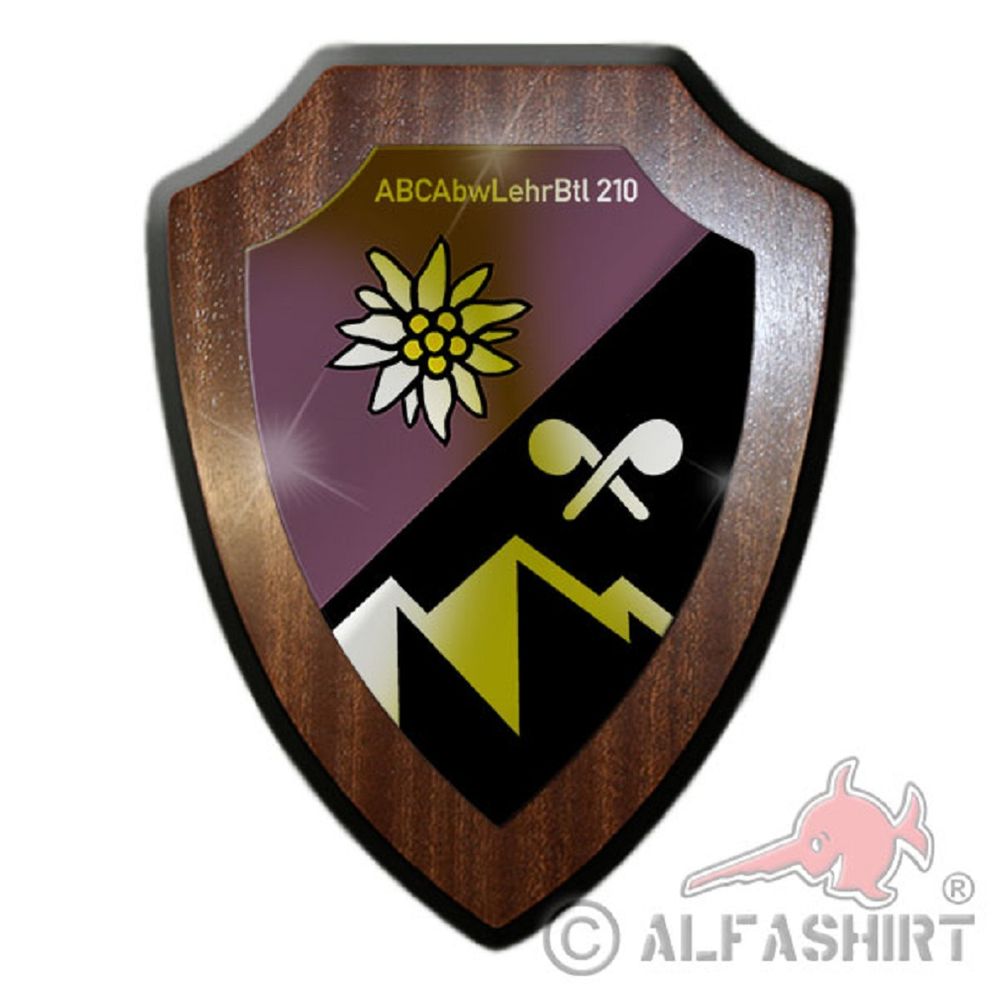 ABCAbwLehrBtl 210 Wandschild ABC Abwehrlehrbataillon BW Wappenschild #19835