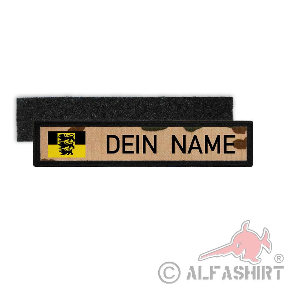BW Tropentarn Namenschild Patch mit Namen Baden Würtemberg ISAF #35867