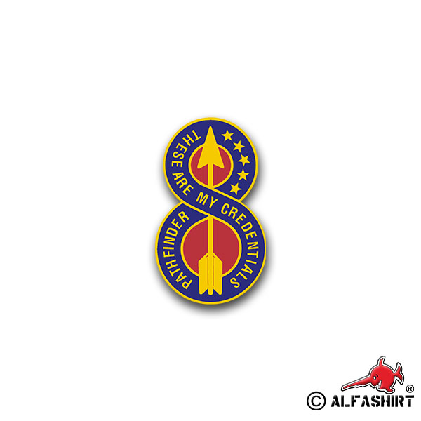 Sticker 8th Infantry Division United States US Army Crest 4x7cm A1596