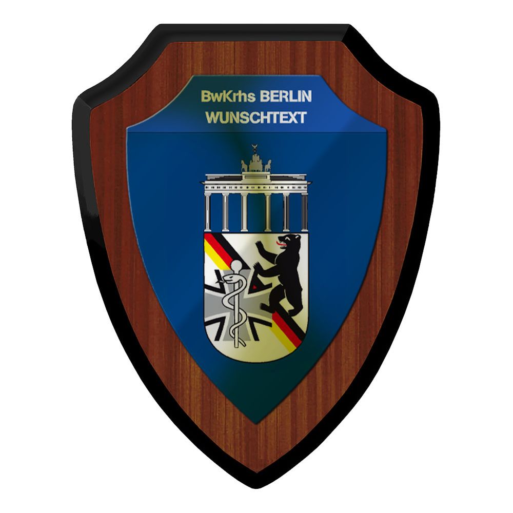 Wappenschild personalisierbar Bundeswehrkrankenhaus BwKrhs BWK Berlin #46859