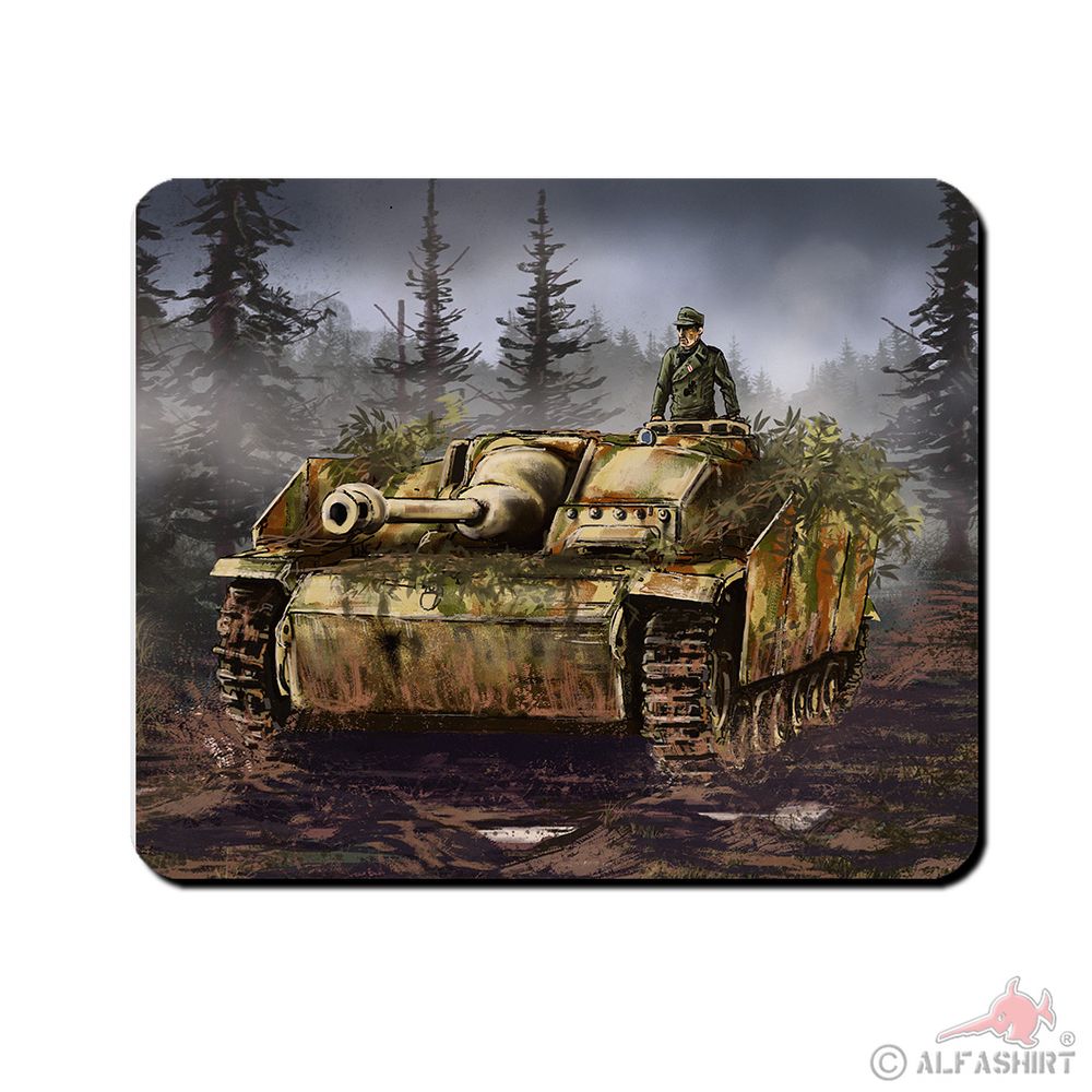 Mouse pad Pete Ashford StuG III assault gun SdKfz 142 artist painter # 35143