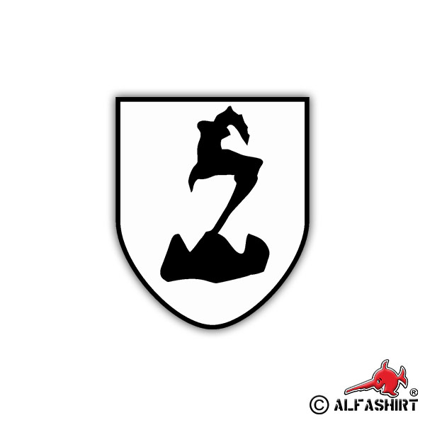 Aufkleber/Sticker 188. GebDiv Wappen Abzeichen Emblemj Gebigstruppe 7x6cm A1269