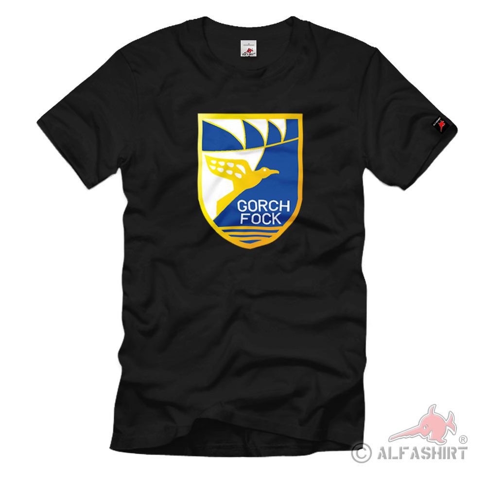 Gorch Fock sailing school ship German Navy Kiel coat of arms - T Shirt # 1063