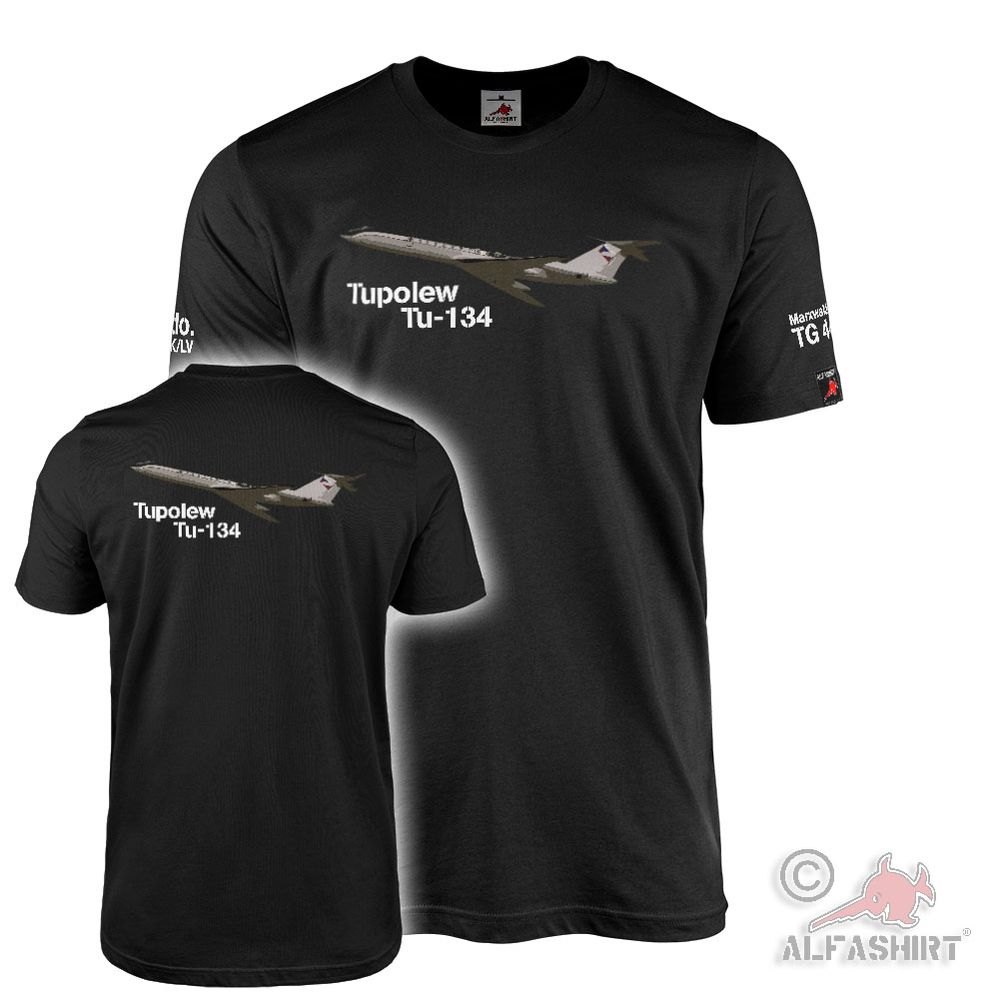 T-Shirt Tupolew Tu-134 Kdo LSK Kommando Luftstreitkräfte Marxwalde #45442
