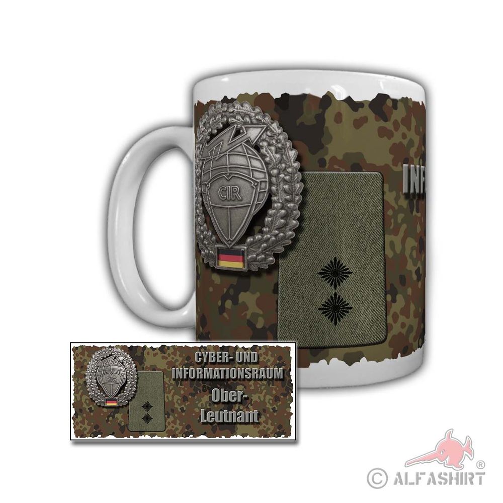 Tasse Cyber- und Informationsraum Oberleutnant Schule Bundeswehr #29407