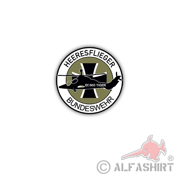Army aviation Bundeswehr EC665 Tiger Army BW Bückeburg Fritzlar 7x7cm # A3634