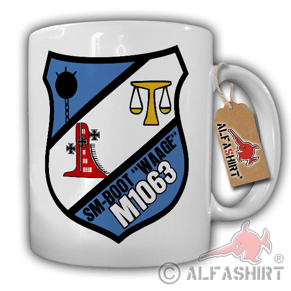 Cup SM Boat Libra M1063 Fast Minesweeper Crest Badge # 17967