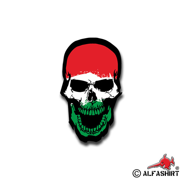 Aufkleber/Sticker Skull Ungarn Knochen Totenkopf Binnenstaat 7x4cm A1499