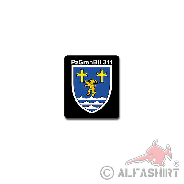 PzGrenBtl 311 TYP2 Sticker Sticker Panzergrenadierbataillon 6x7cm # A4135