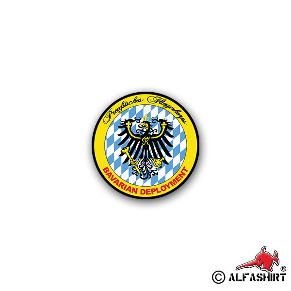 Sticker Prussian Fliegerkoprs Bavarian Deployment BW 7x7cm # A2296
