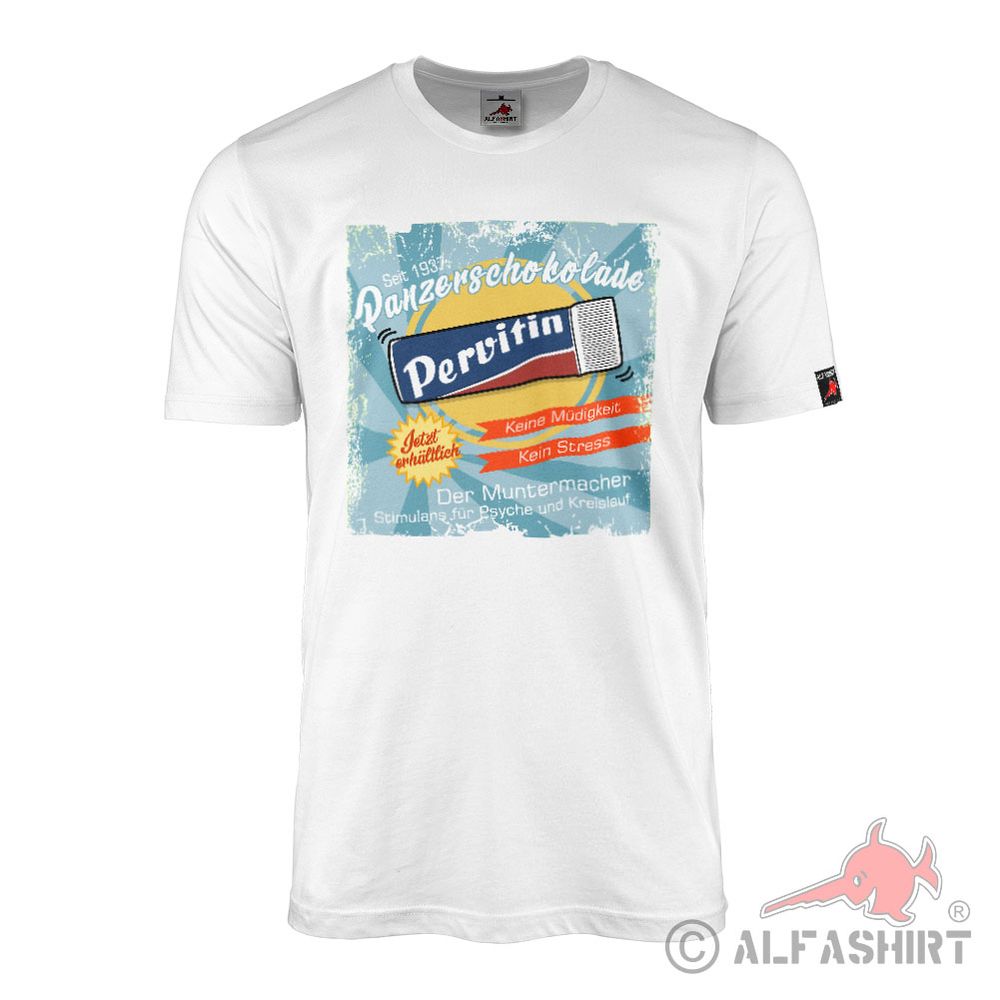 T-Shirt Pervitin Advertising Poster Humor Retro Design Methylamphetamine #44850
