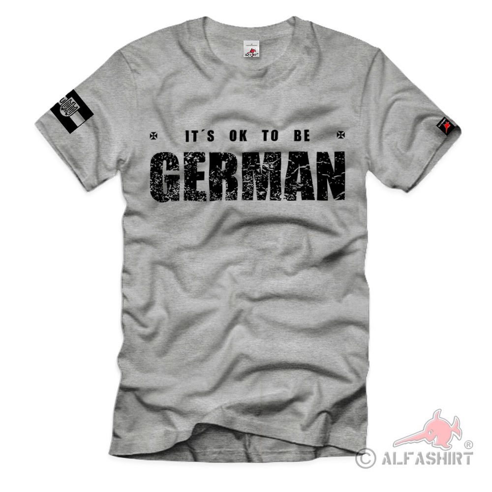 IT´S OK TO BE German Deutscher Soldat Bundeswehr Ärmel - T Shirt #40284