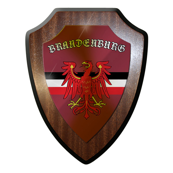 Wappenschild / Wandschild / Wappen - Brandenburg schwarz weiß rot Militär #8688