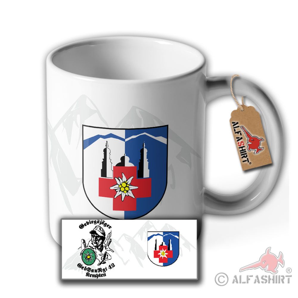 Mug Mountain Medical Regiment 42 Kempten Allgäu Bundeswehr Coat of Arms #38947